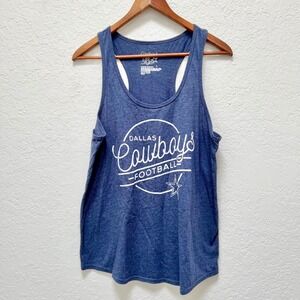 Dallas‎ Cowboys Football NFL Tank Top Women's Blue Graphic Racerback